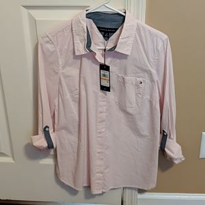 Pink/White Tommy Hilfiger button up shirt